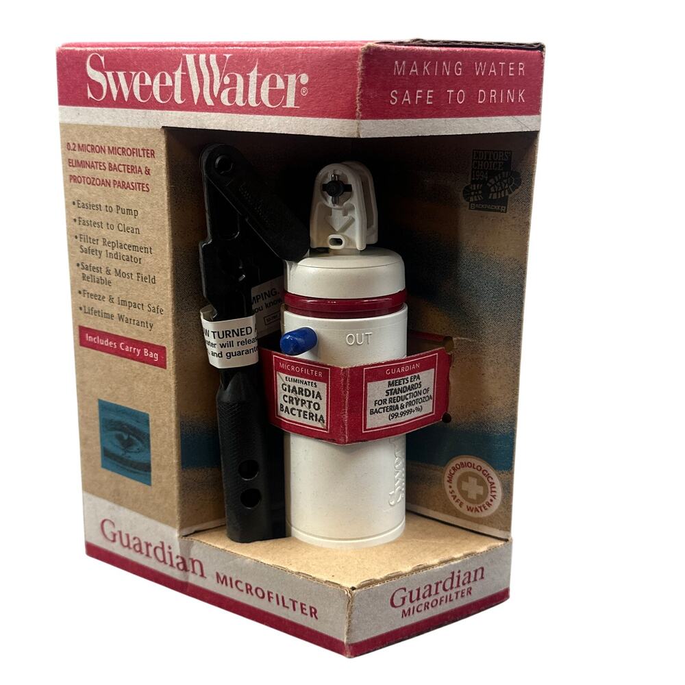 SweetWater Guardian Microfilter Water Purifier Hiking Camping Backpacking NOS